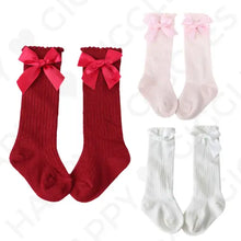 Lade das Bild in den Galerie-Viewer, Kniestrümpfe mit Satin-Schleife freeshipping - Happy Giggles