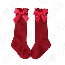 Lade das Bild in den Galerie-Viewer, Kniestrümpfe mit Satin-Schleife freeshipping - Happy Giggles