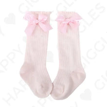 Lade das Bild in den Galerie-Viewer, Kniestrümpfe mit Satin-Schleife freeshipping - Happy Giggles