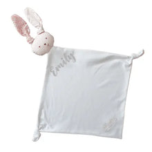 Lade das Bild in den Galerie-Viewer, Schmusetuch aus Bio-Baumwolle in rosa *personalisierbar* freeshipping - Happy Giggles