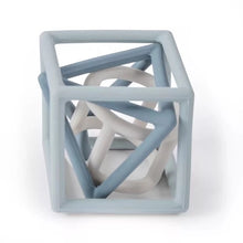 Load image into Gallery viewer, Silikonspielzeug in drei Formen - blau/weiß
