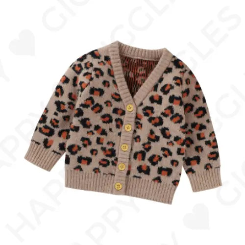 Strickjacke mit Leopard-Muster freeshipping - Happy Giggles